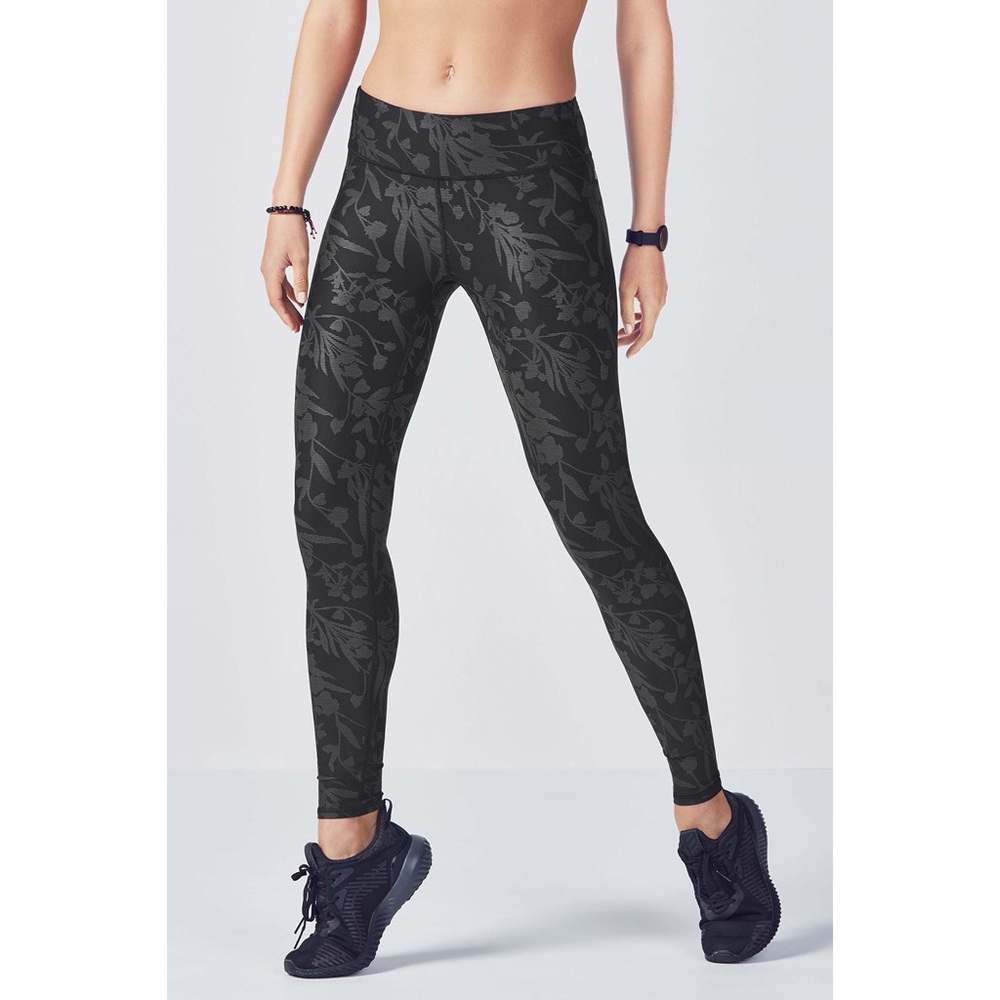 Fabletics Mid-Rise Printed PowerHold Legging XS
